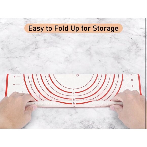 Silicone Pastry Baking Mat Dough - 16X24Inch Large Non Stick Slip Cookie Bread - Picture 8 of 9